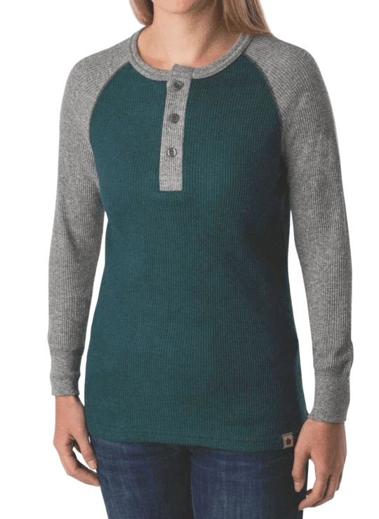 Stanfields Work Wear Stanfield's 1369 Women's Heritage Waffle Henley | Sizes S - 2XL