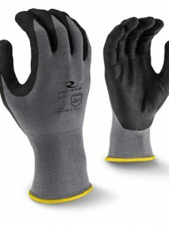 Work Gloves Radians Nylon Glove With Foam Nitrile Gripper Palm - Pack Of 12 Pairs